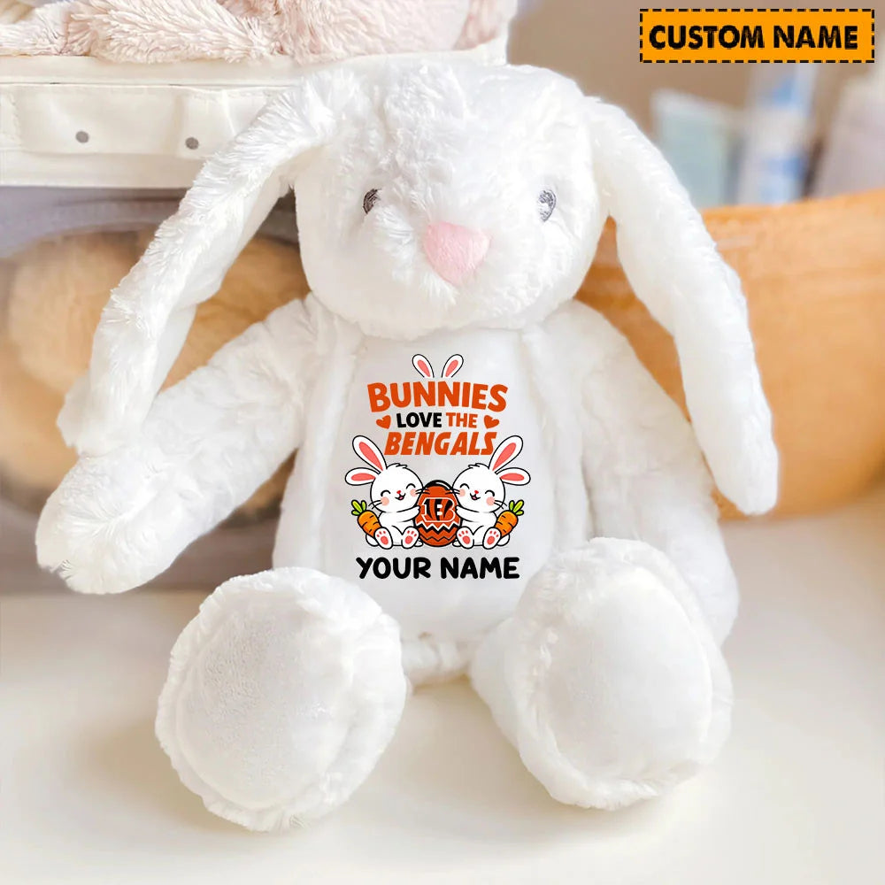 NFL Custom Name Stuffed Bunny Easter Gift For Fans - Limited Edition