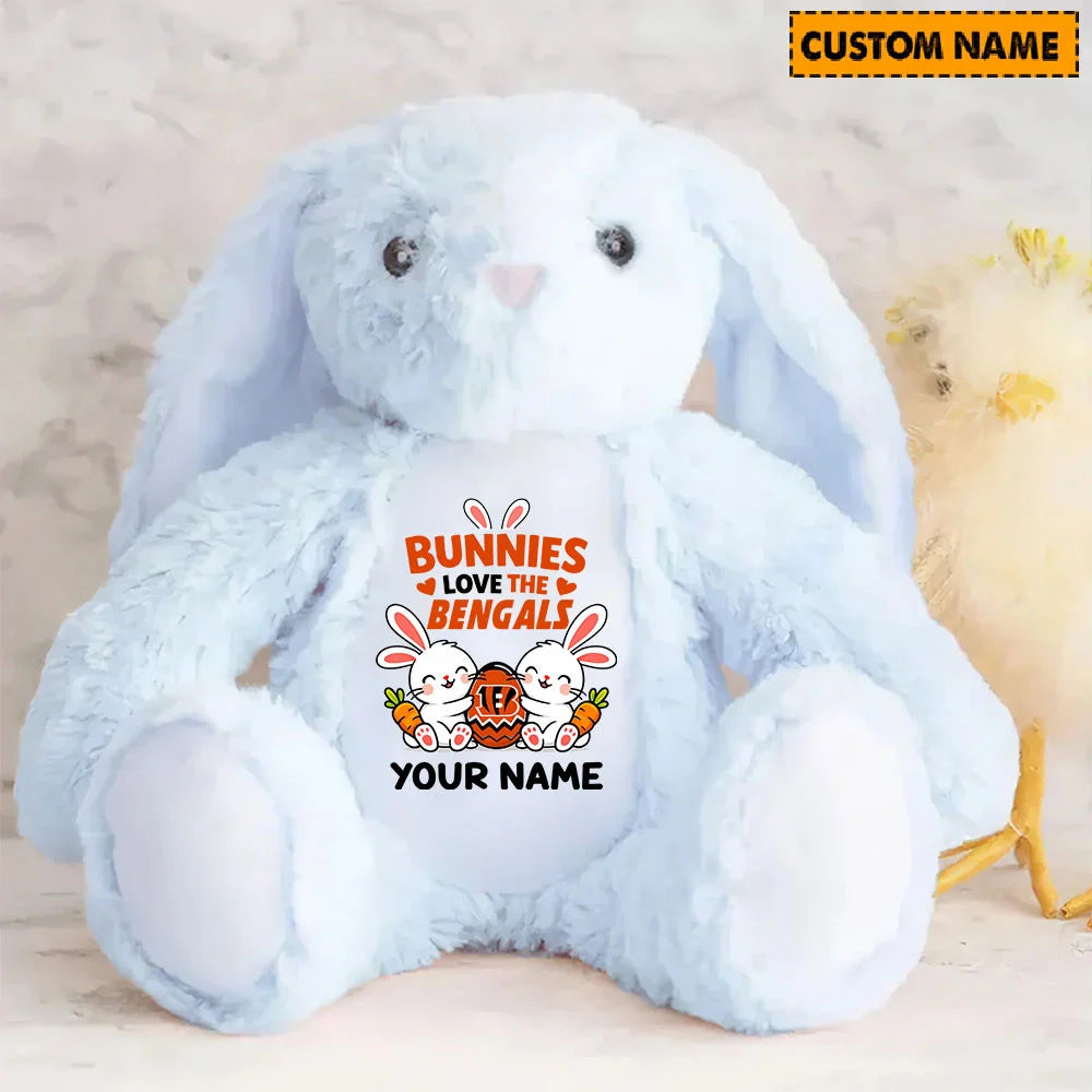 NFL Custom Name Stuffed Bunny Easter Gift For Fans - Limited Edition