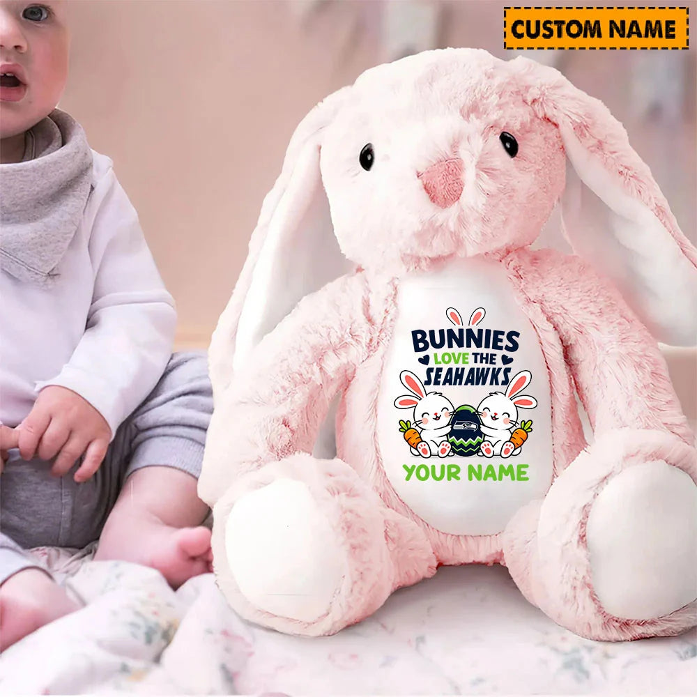 NFL Custom Name Stuffed Bunny Easter Gift For Fans - Limited Edition
