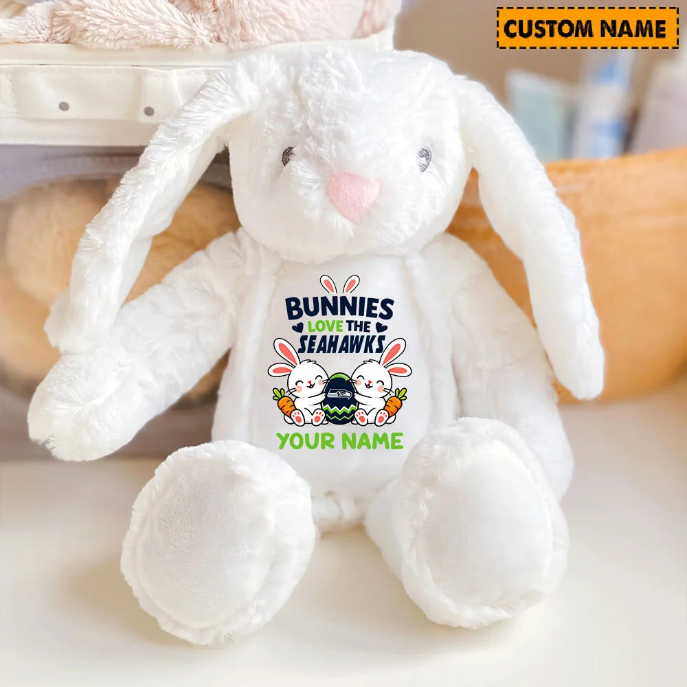NFL Custom Name Stuffed Bunny Easter Gift For Fans - Limited Edition