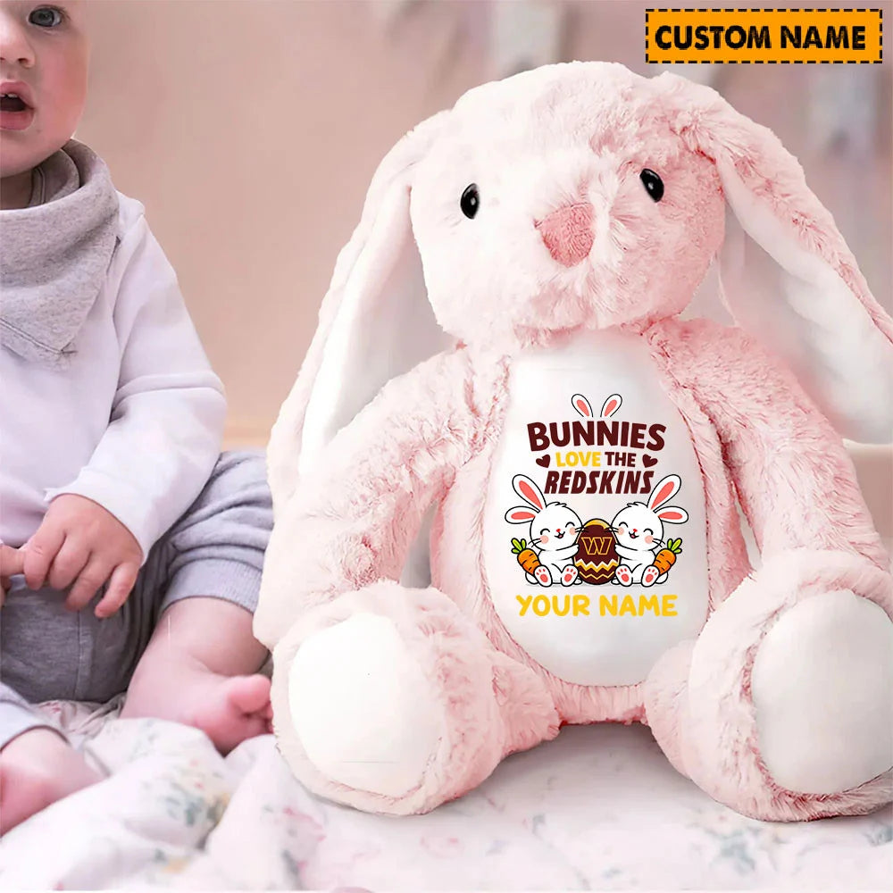 NFL Custom Name Stuffed Bunny Easter Gift For Fans - Limited Edition