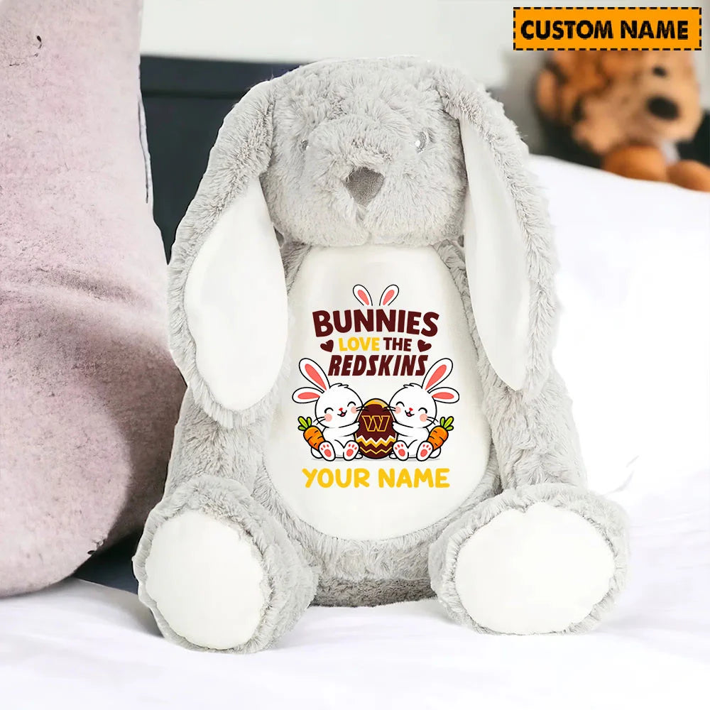 NFL Custom Name Stuffed Bunny Easter Gift For Fans - Limited Edition