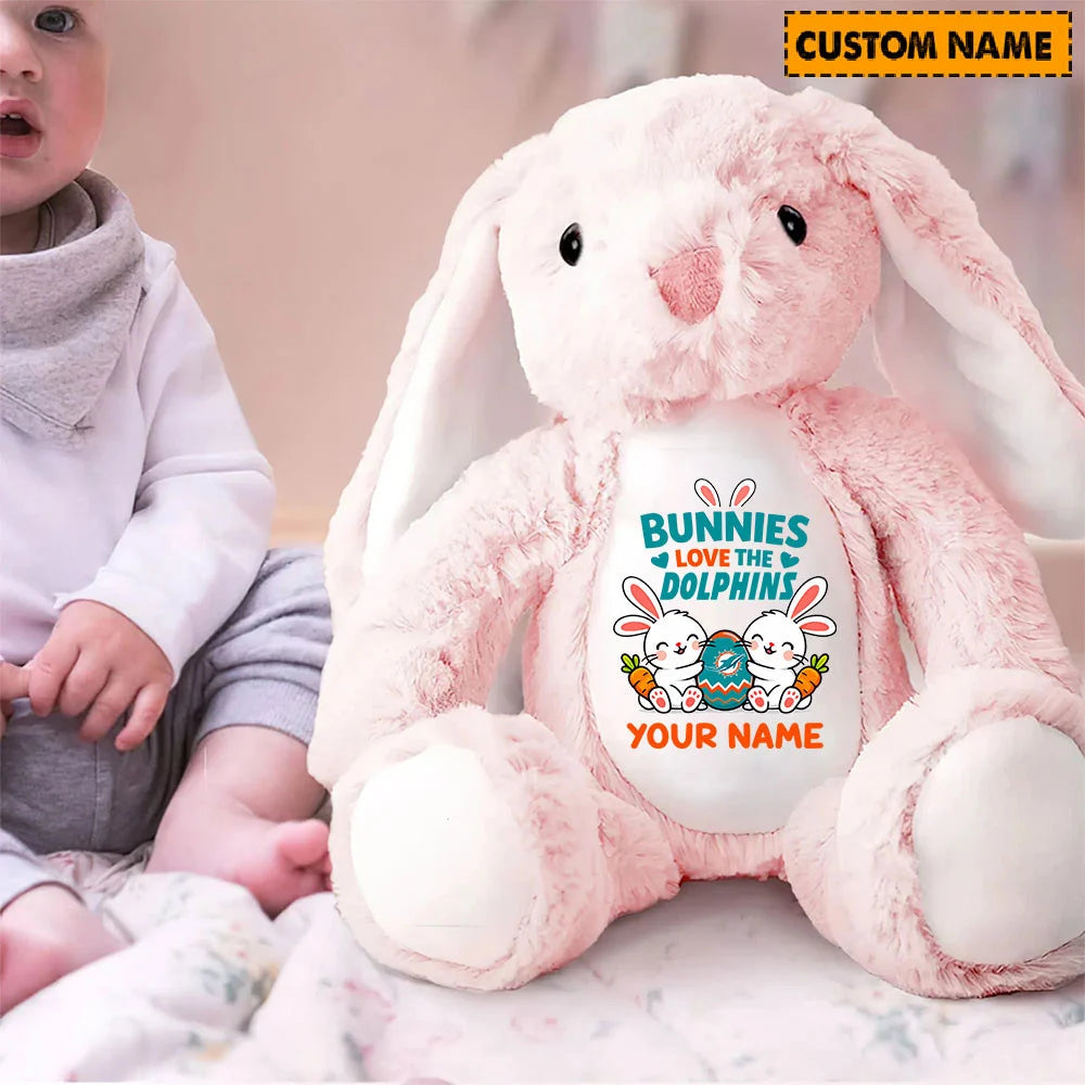 NFL Custom Name Stuffed Bunny Easter Gift For Fans - Limited Edition