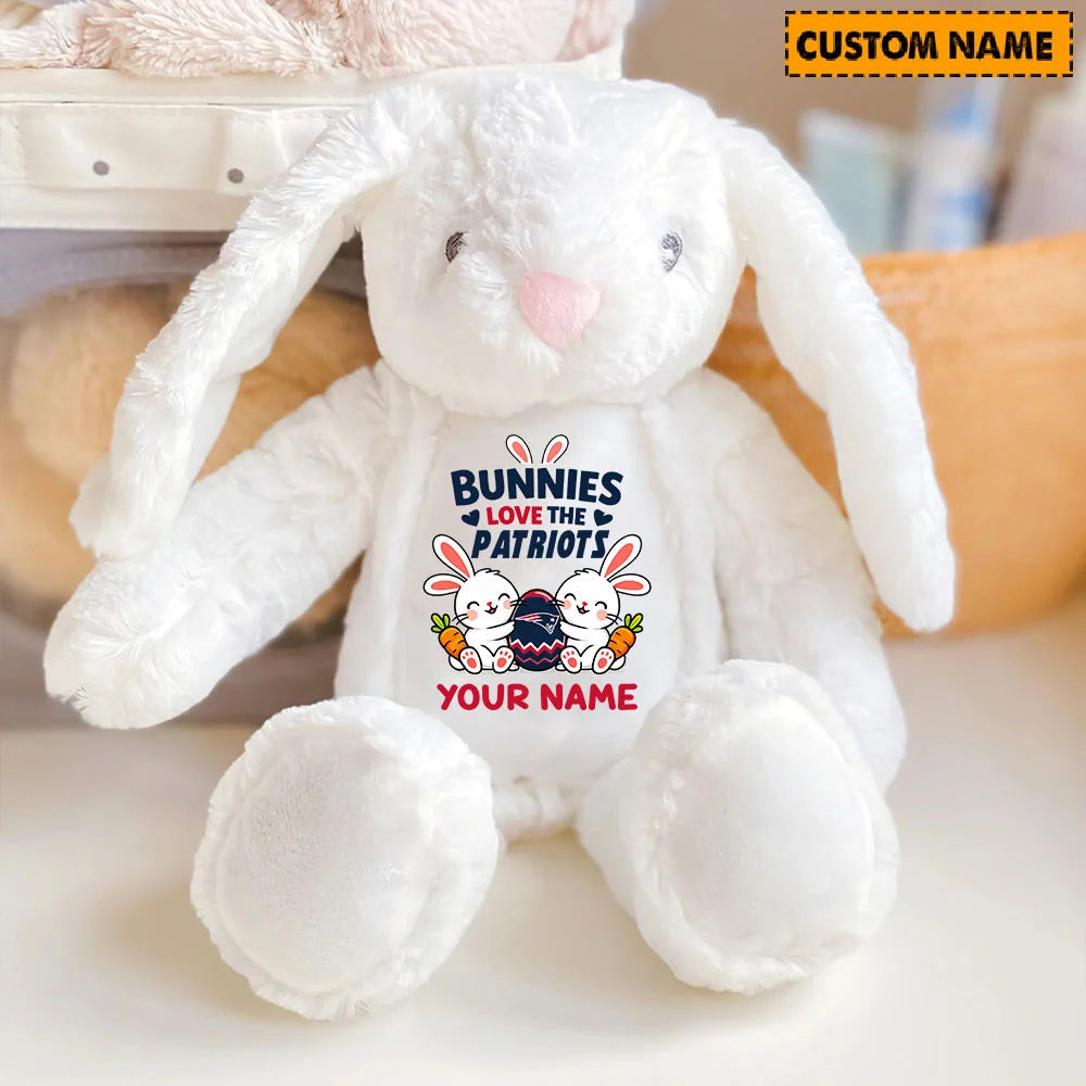 NFL Custom Name Stuffed Bunny Easter Gift For Fans - Limited Edition