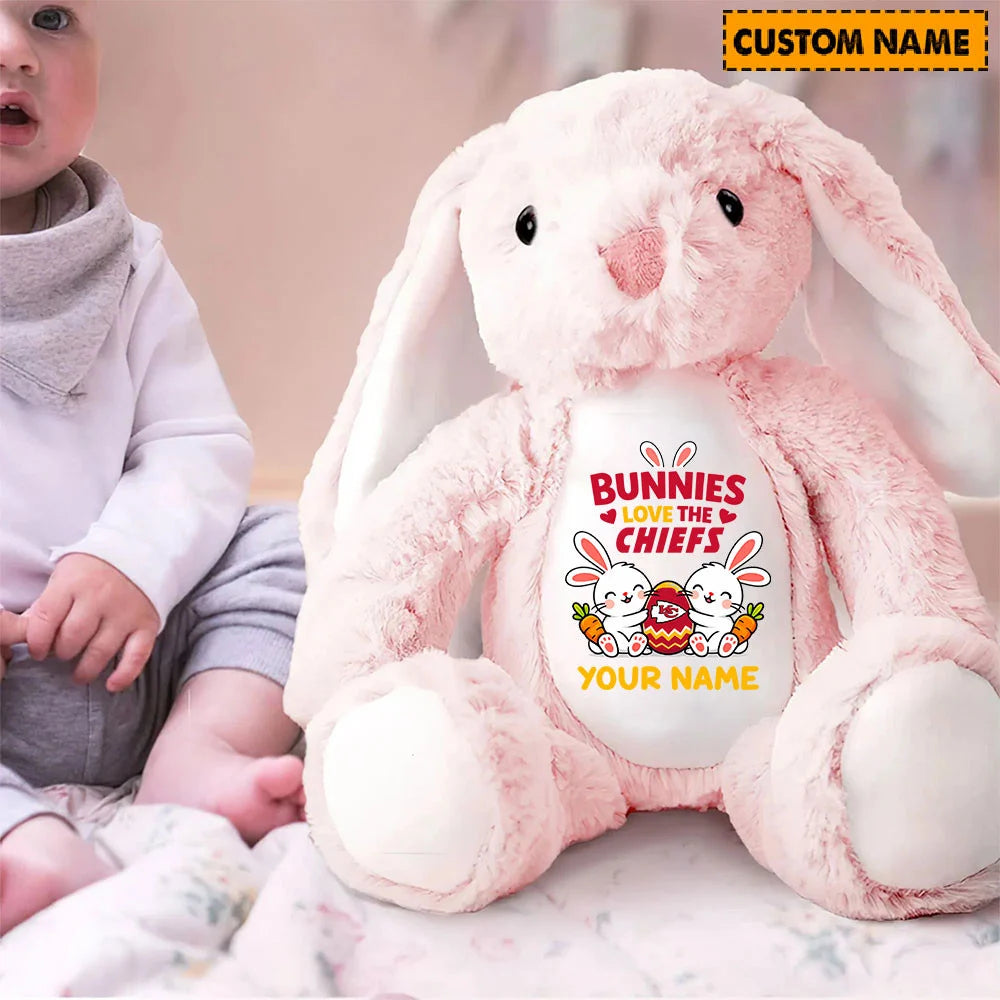 NFL Custom Name Stuffed Bunny Easter Gift For Fans - Limited Edition
