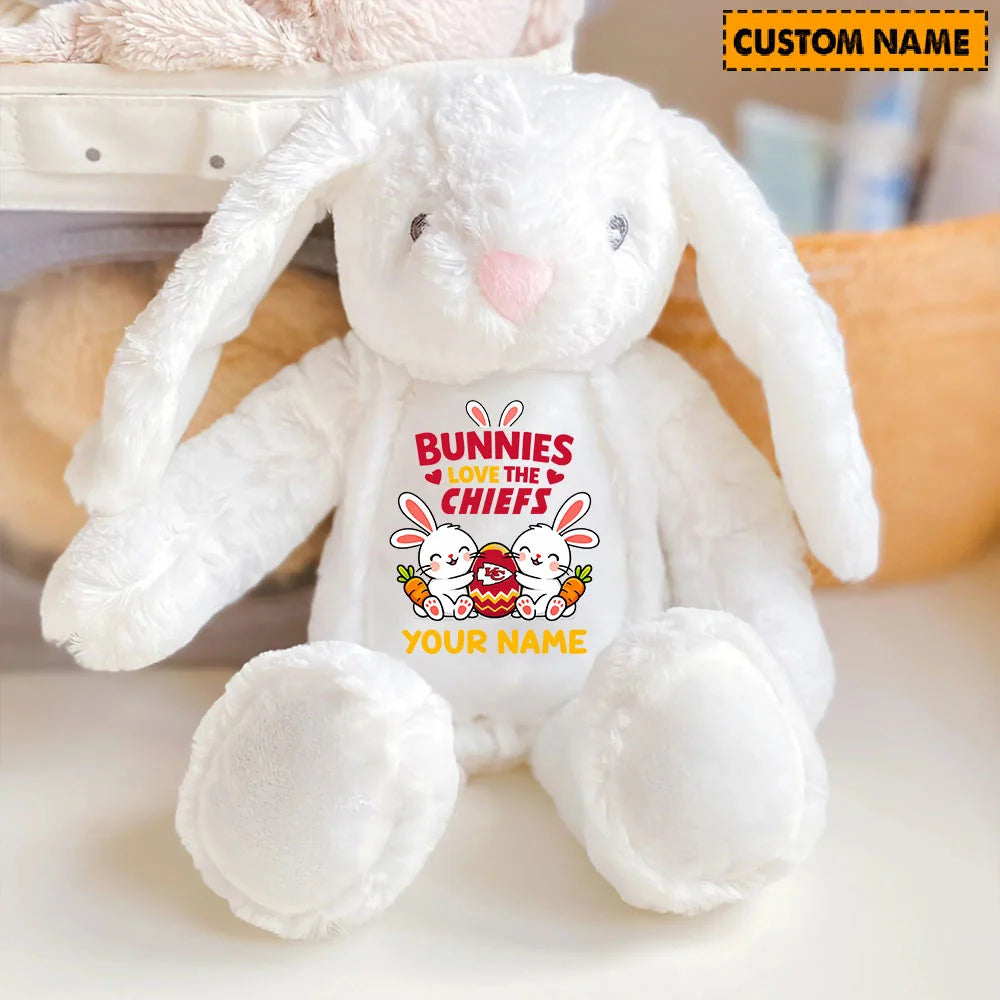 NFL Custom Name Stuffed Bunny Easter Gift For Fans - Limited Edition