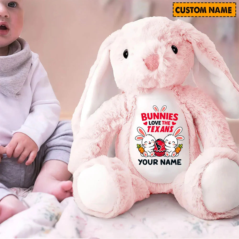 NFL Custom Name Stuffed Bunny Easter Gift For Fans - Limited Edition