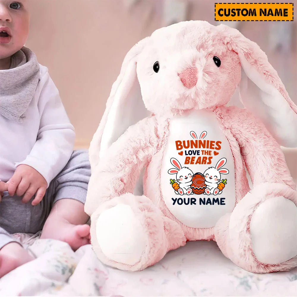 NFL Custom Name Stuffed Bunny Easter Gift For Fans - Limited Edition