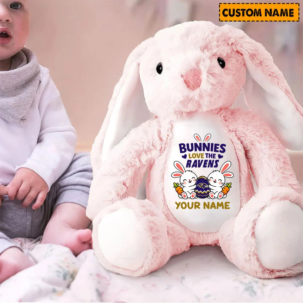 NFL Custom Name Stuffed Bunny Easter Gift For Fans - Limited Edition