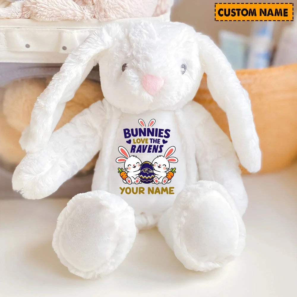 NFL Custom Name Stuffed Bunny Easter Gift For Fans - Limited Edition