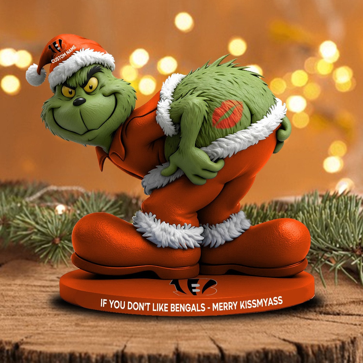 Full NFL Grinch Version Acrylic Block
