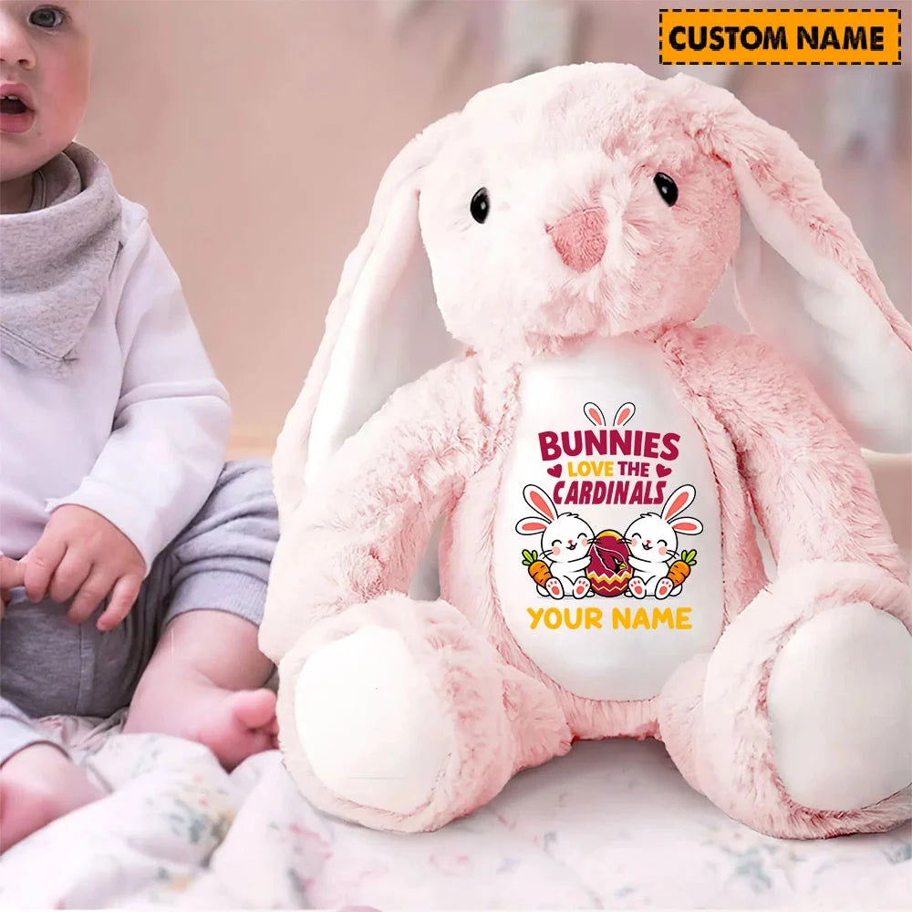 NFL Custom Name Stuffed Bunny Easter Gift For Fans - Limited Edition
