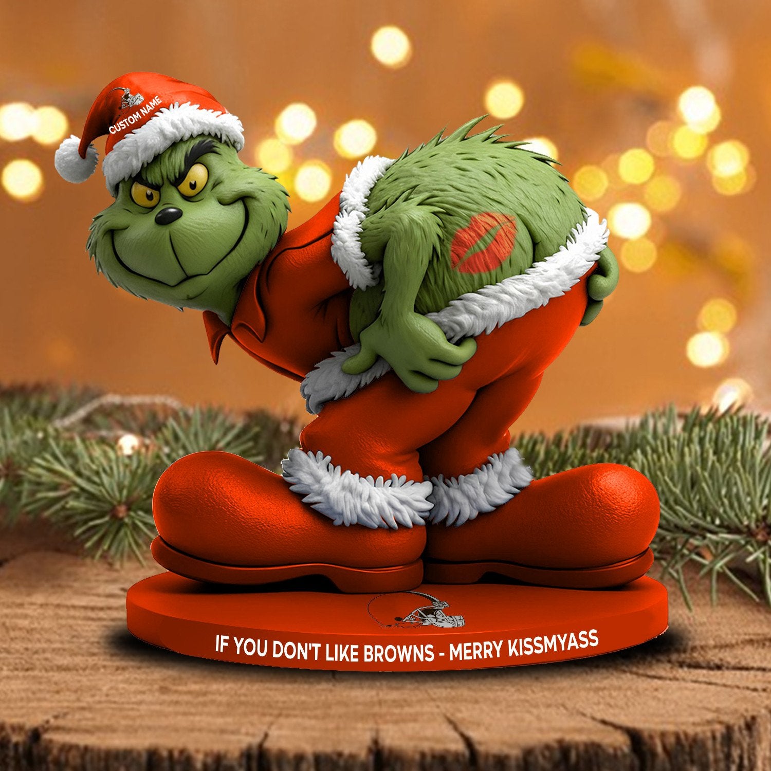 Full NFL Grinch Version Acrylic Block