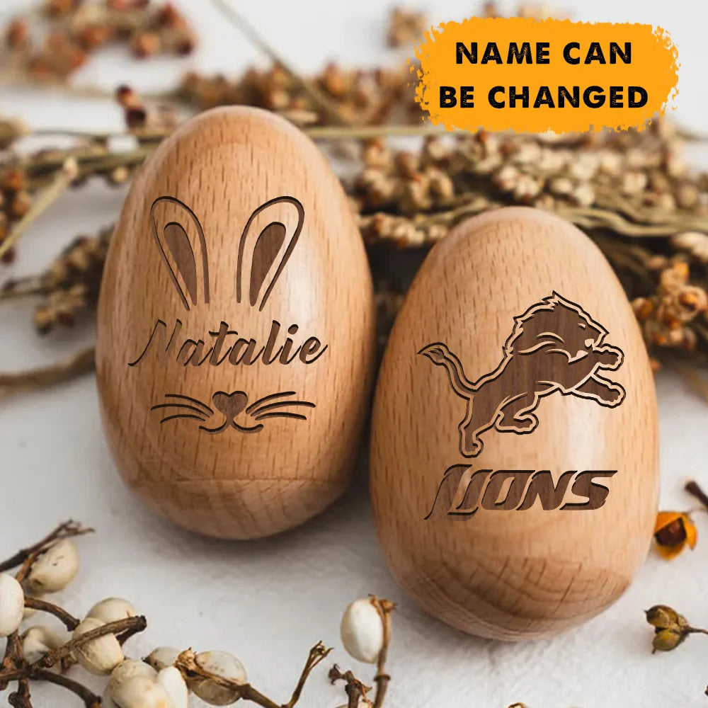 NFL Easter Wooden Egg Custom Any Name Gifts