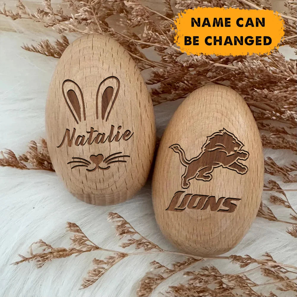NFL Easter Wooden Egg Custom Any Name Gifts