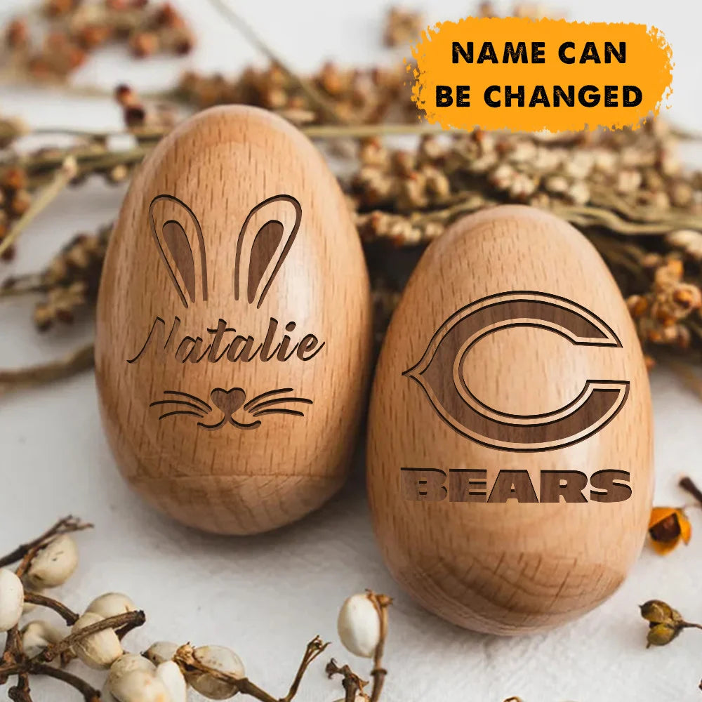 NFL Easter Wooden Egg Custom Any Name Gifts