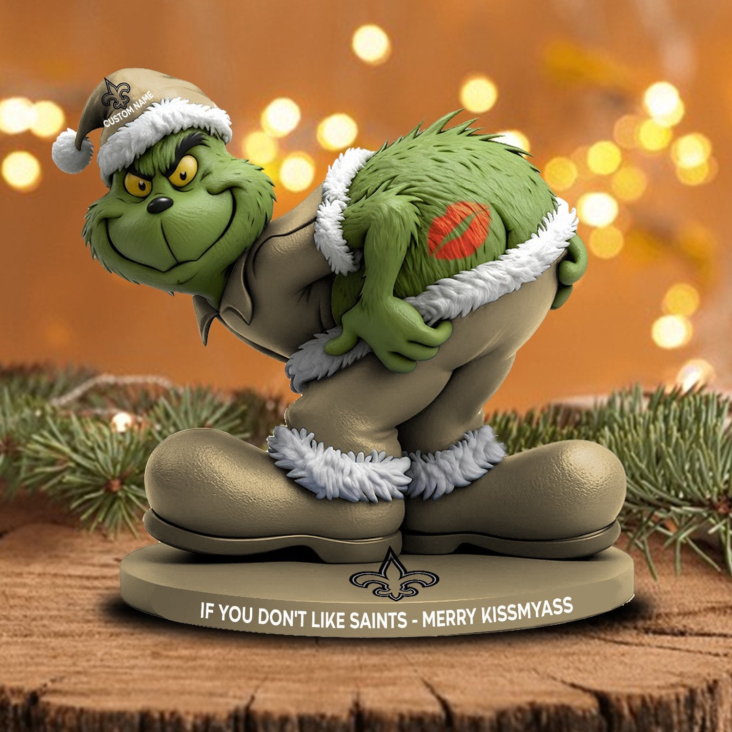 Full NFL Grinch Version Acrylic Block