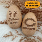 NFL Easter Wooden Egg Custom Any Name Gifts