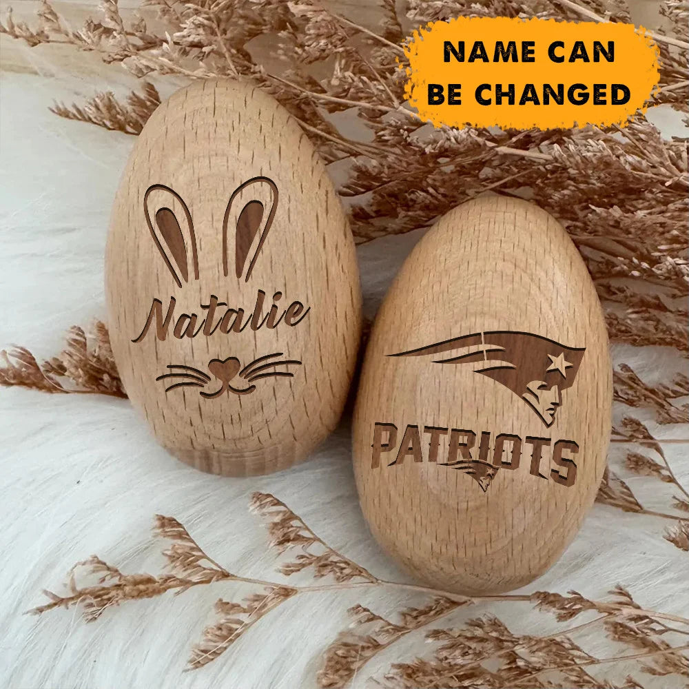 NFL Easter Wooden Egg Custom Any Name Gifts