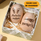 NFL Easter Wooden Egg Custom Any Name Gifts