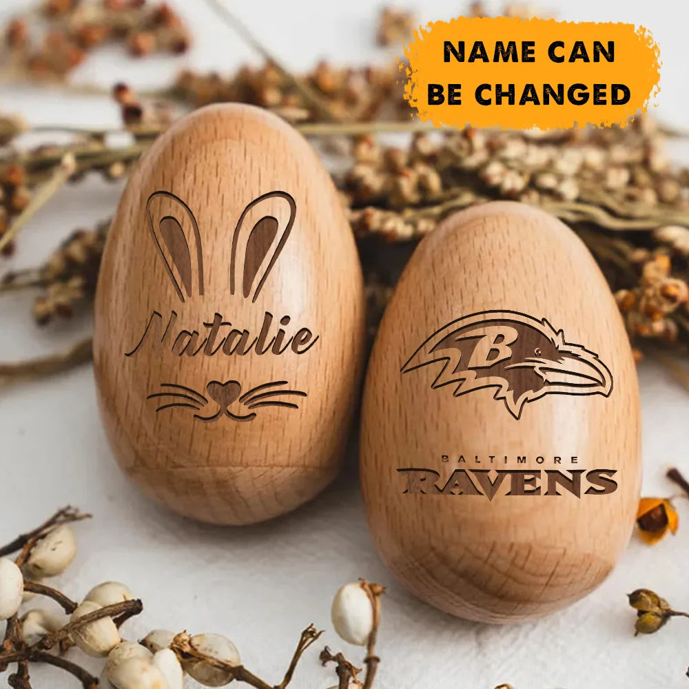 NFL Easter Wooden Egg Custom Any Name Gifts