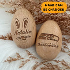 NFL Easter Wooden Egg Custom Any Name Gifts