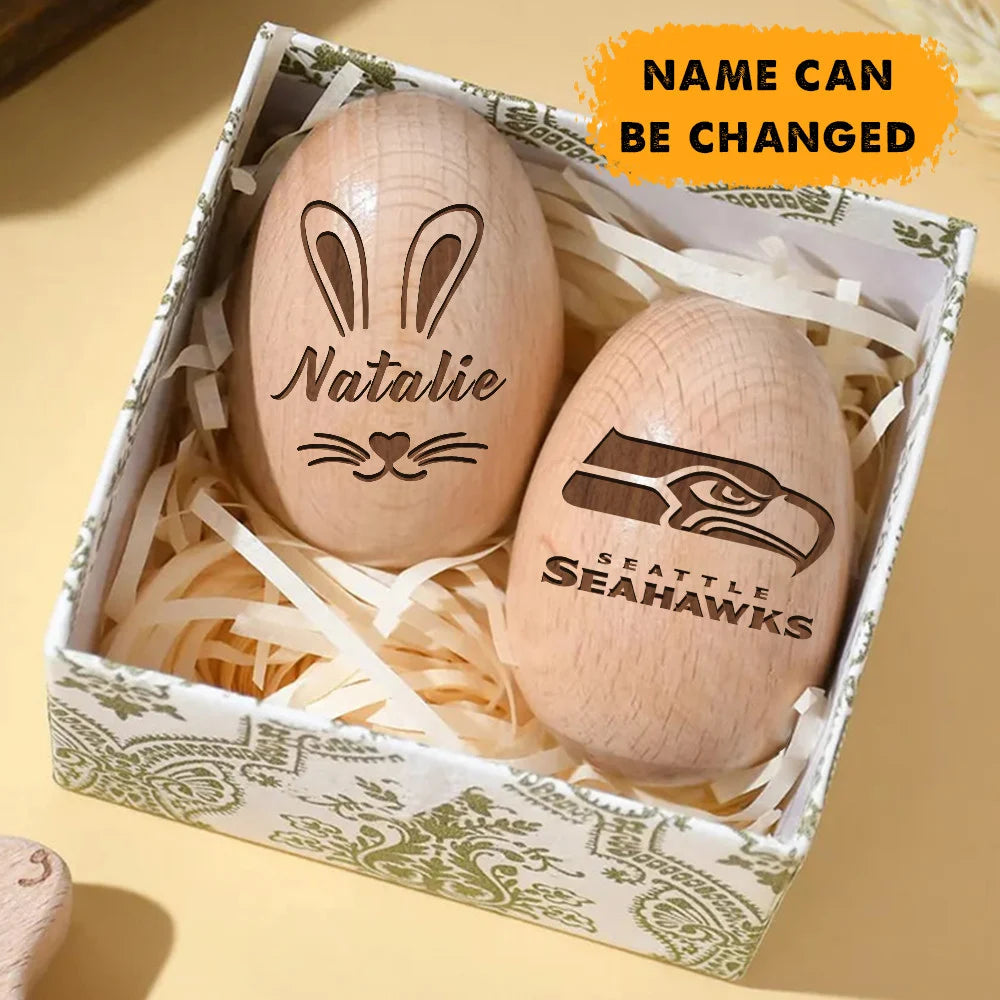 NFL Easter Wooden Egg Custom Any Name Gifts