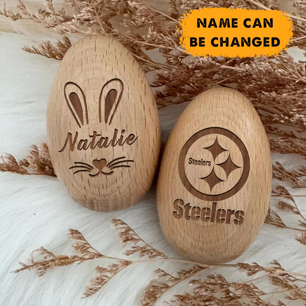 NFL Easter Wooden Egg Custom Any Name Gifts
