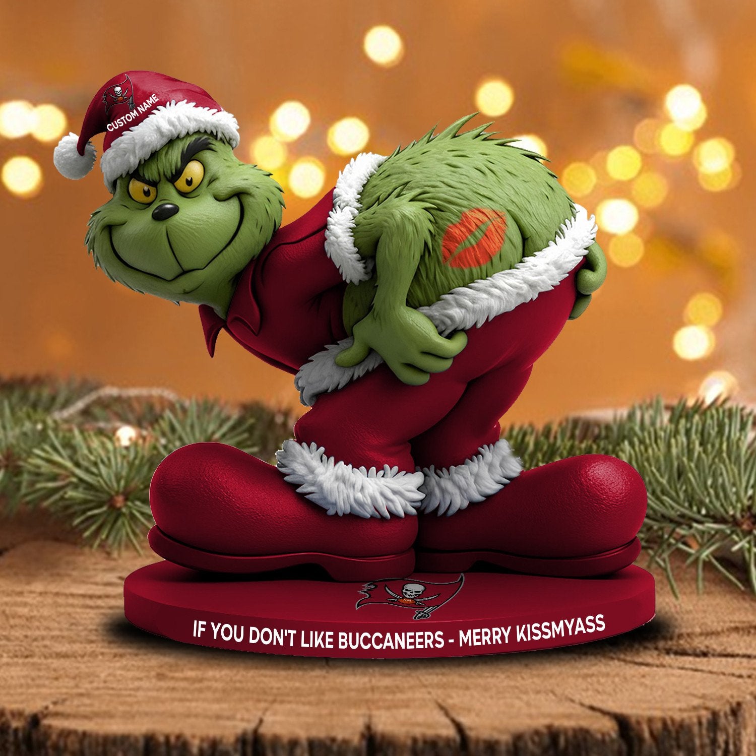 Full NFL Grinch Version Acrylic Block