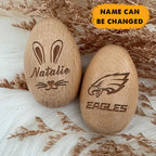 NFL Easter Wooden Egg Custom Any Name Gifts