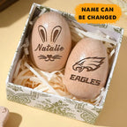 NFL Easter Wooden Egg Custom Any Name Gifts