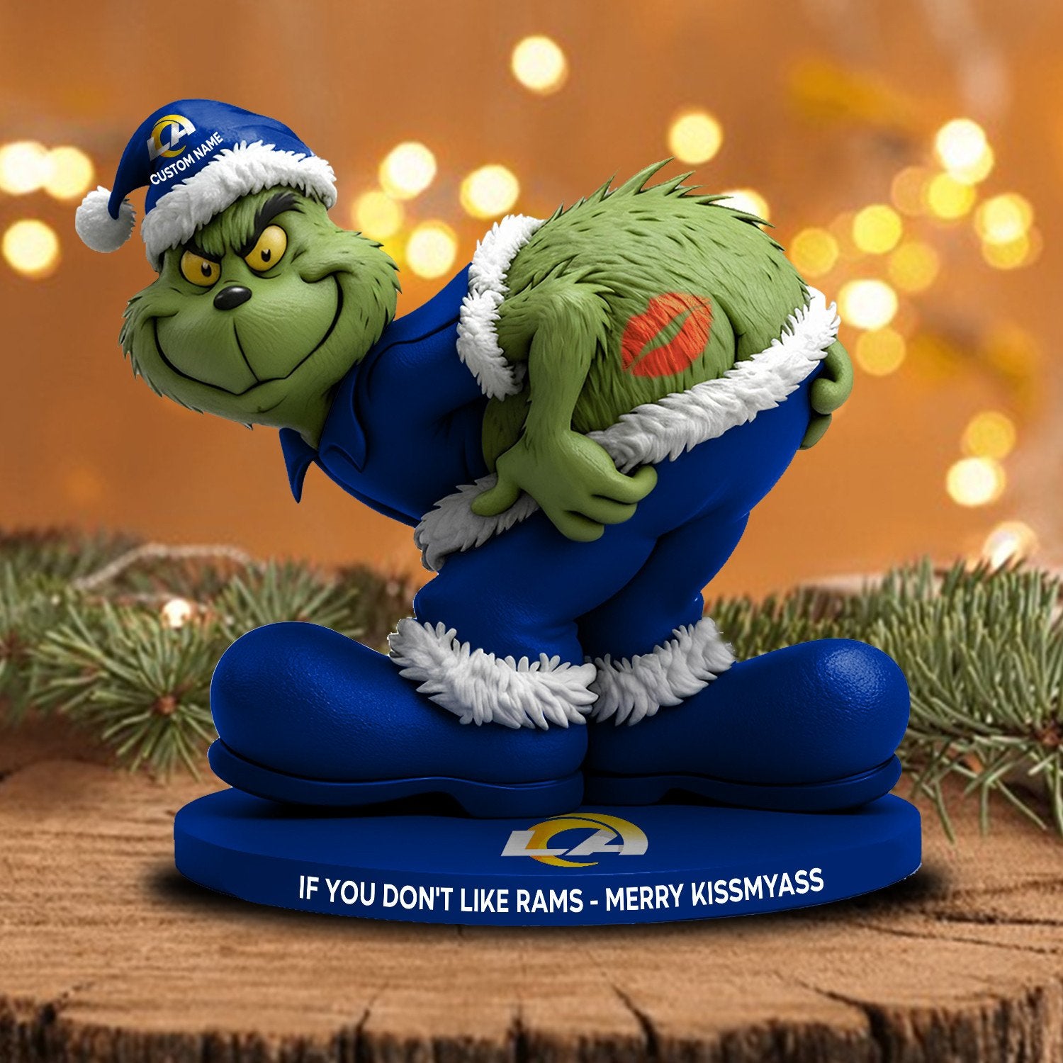 Full NFL Grinch Version Acrylic Block