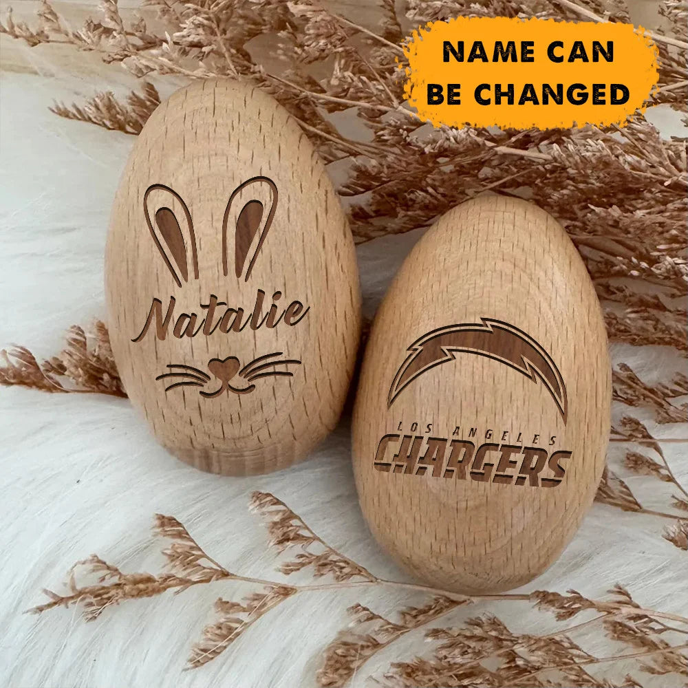 NFL Easter Wooden Egg Custom Any Name Gifts