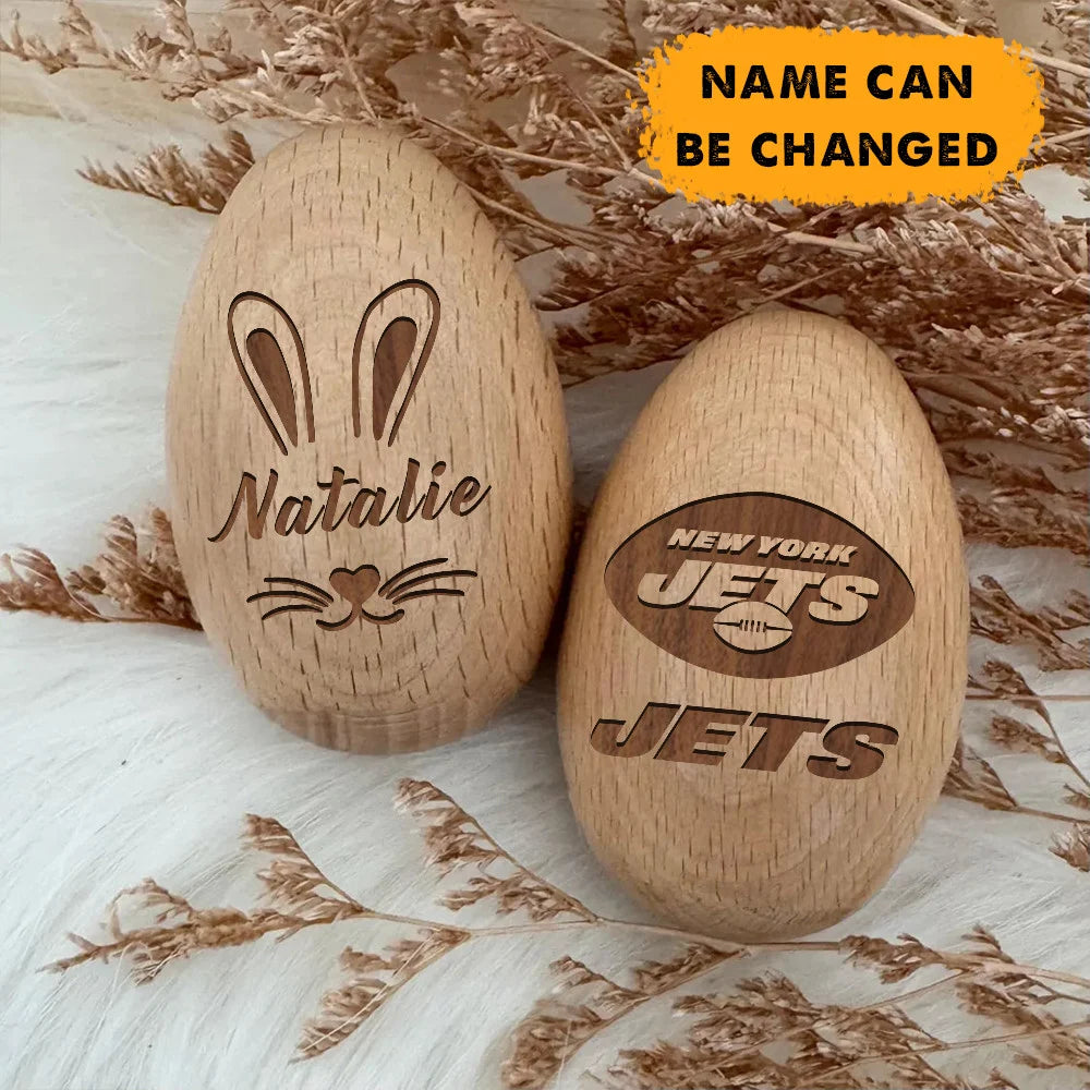 NFL Easter Wooden Egg Custom Any Name Gifts