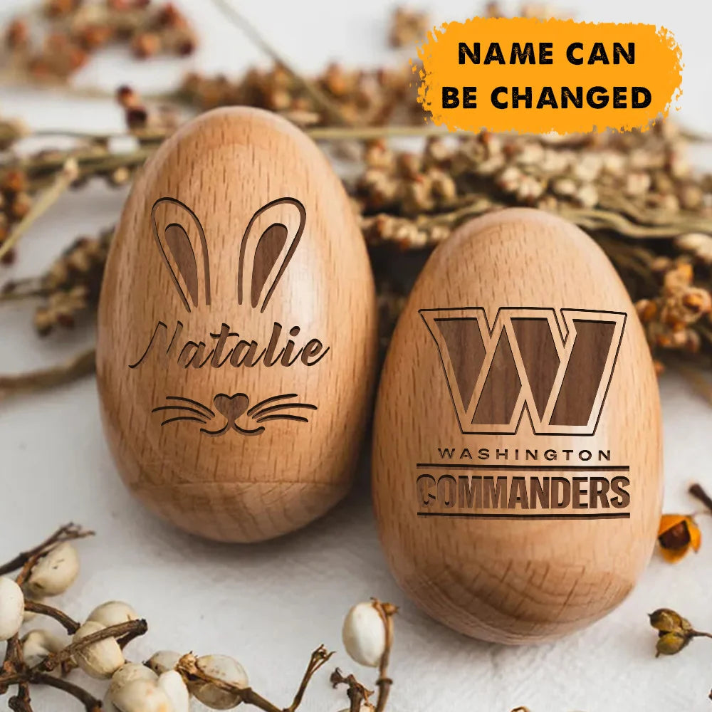 NFL Easter Wooden Egg Custom Any Name Gifts