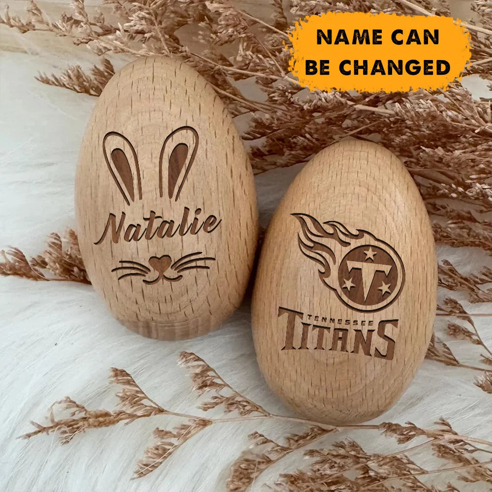 NFL Easter Wooden Egg Custom Any Name Gifts