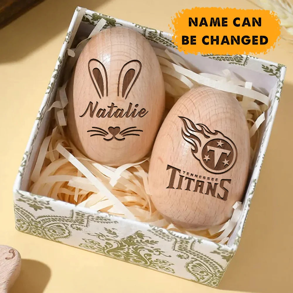 NFL Easter Wooden Egg Custom Any Name Gifts