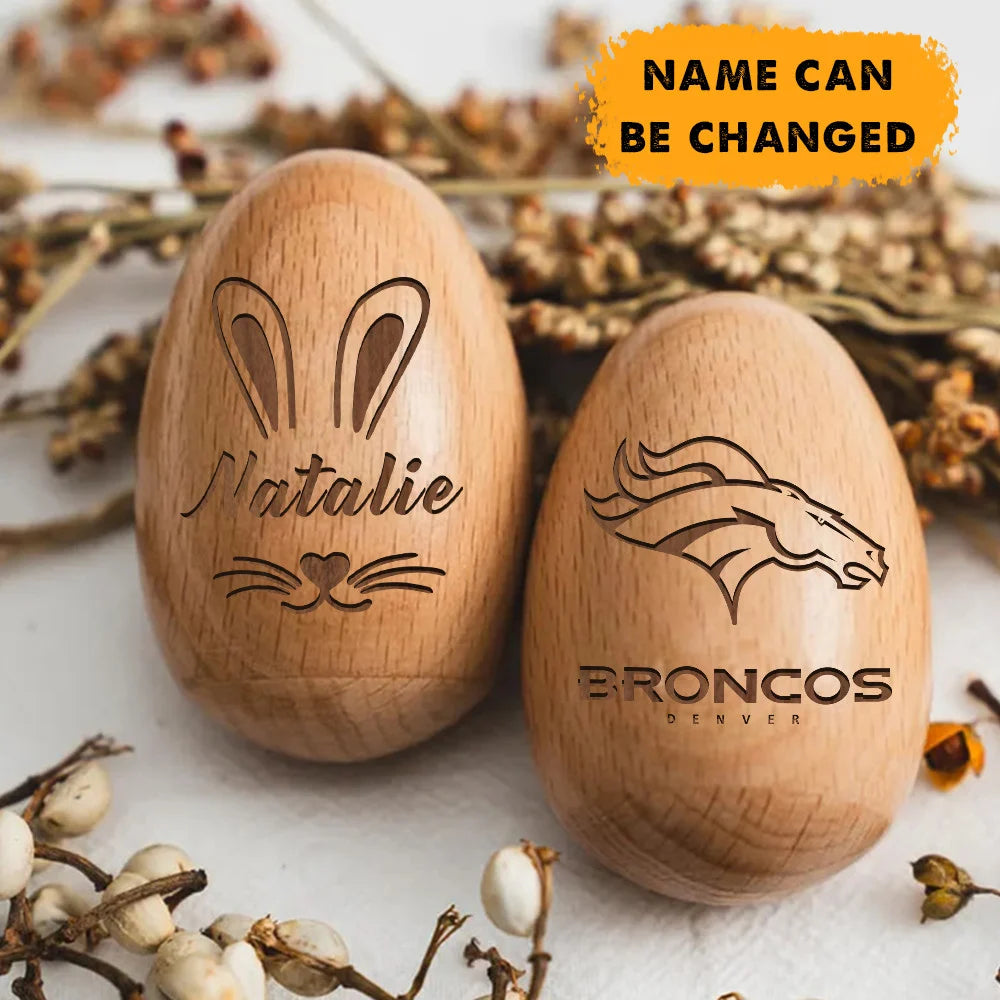 NFL Easter Wooden Egg Custom Any Name Gifts