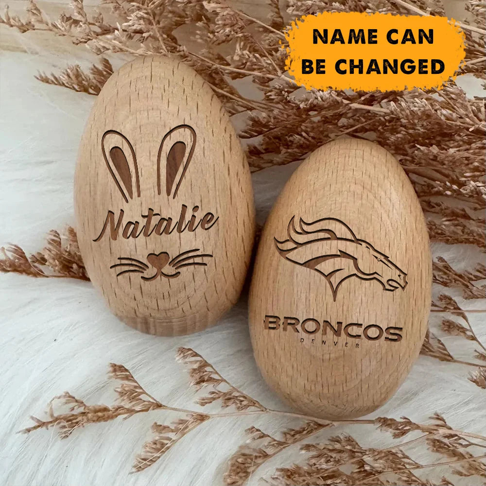 NFL Easter Wooden Egg Custom Any Name Gifts