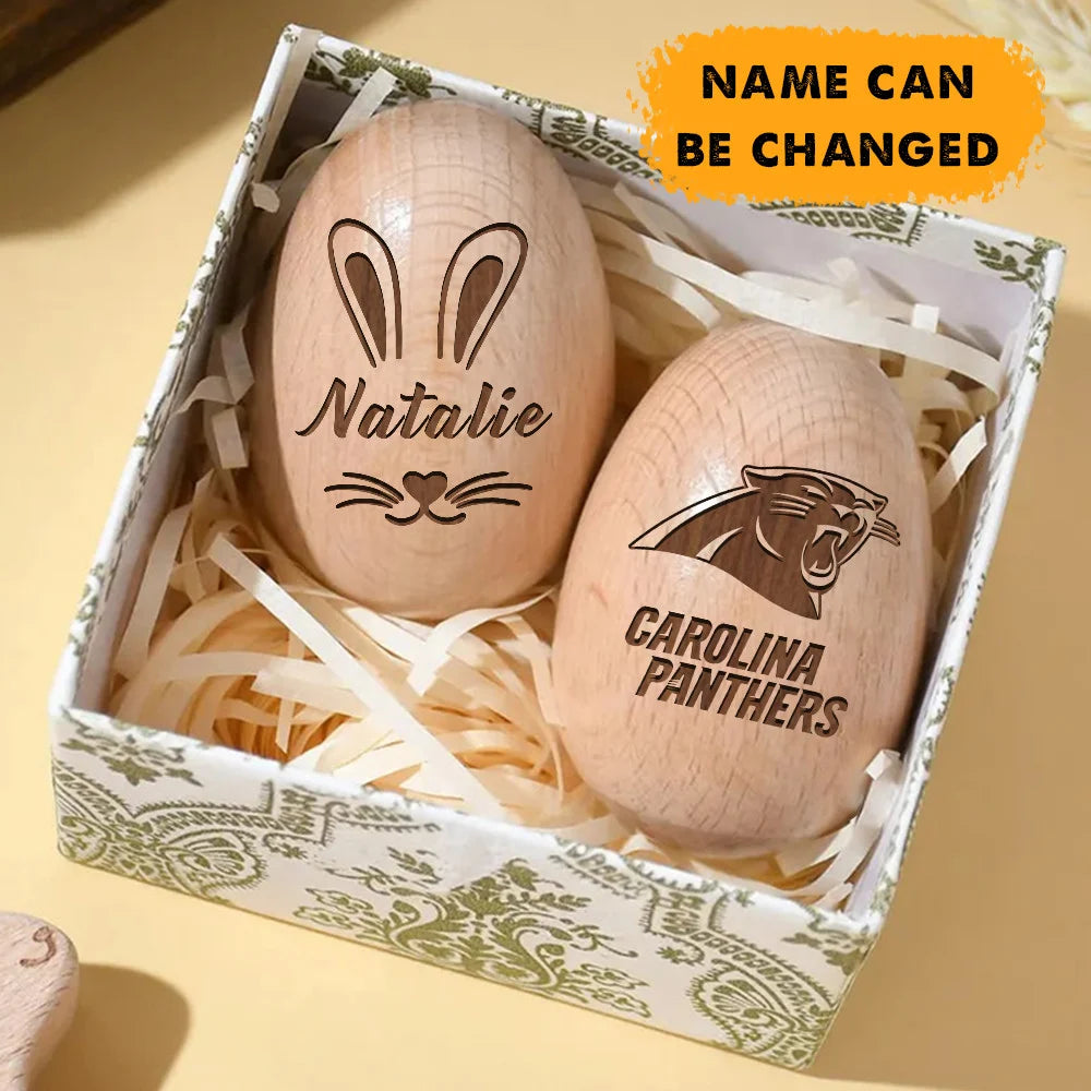 NFL Easter Wooden Egg Custom Any Name Gifts
