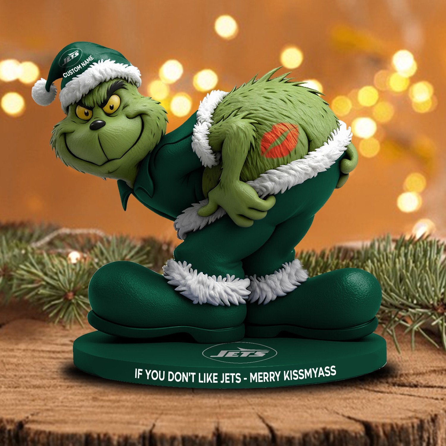 Full NFL Grinch Version Acrylic Block