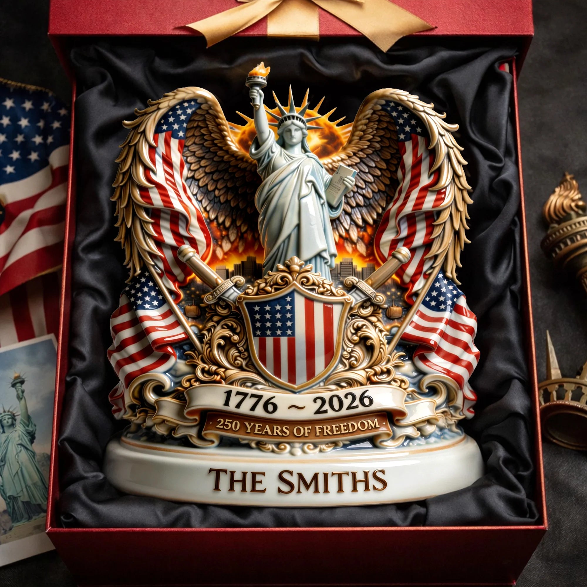 America 250th Anniversary Goddess Of Freedom Acrylic Plaque - Personalized Gifts