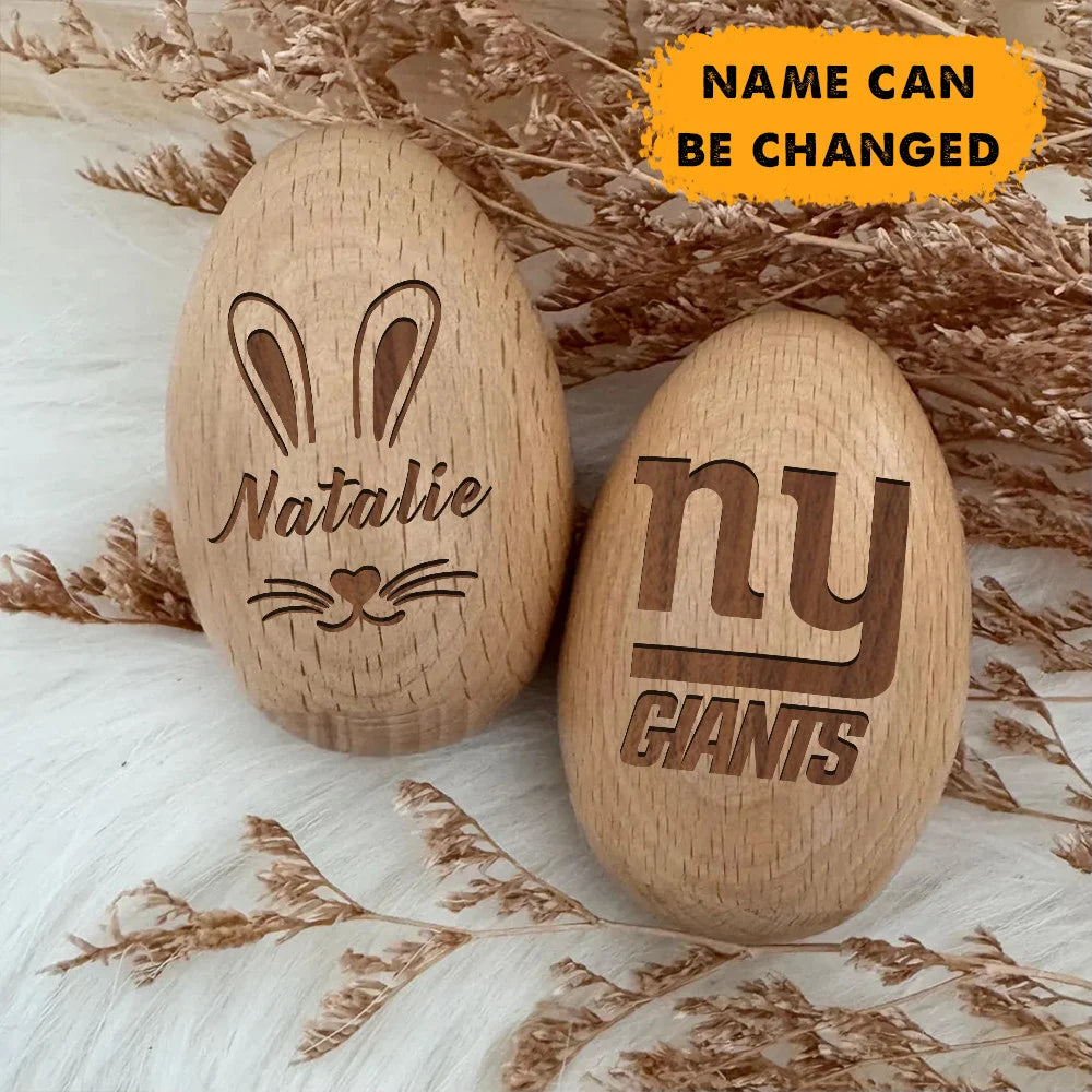 NFL Easter Wooden Egg Custom Any Name Gifts