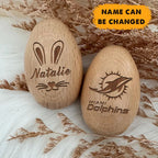 NFL Easter Wooden Egg Custom Any Name Gifts