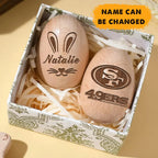 NFL Easter Wooden Egg Custom Any Name Gifts