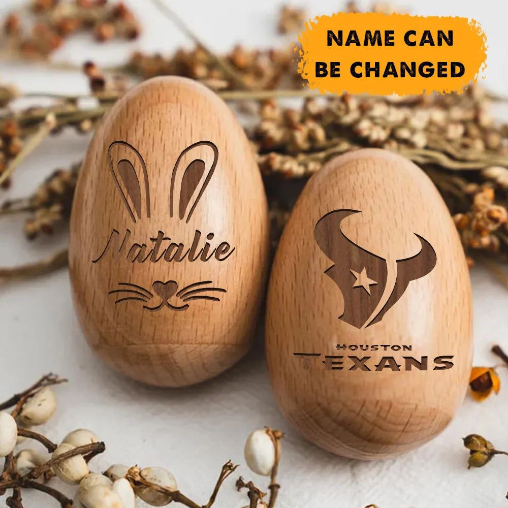 NFL Easter Wooden Egg Custom Any Name Gifts