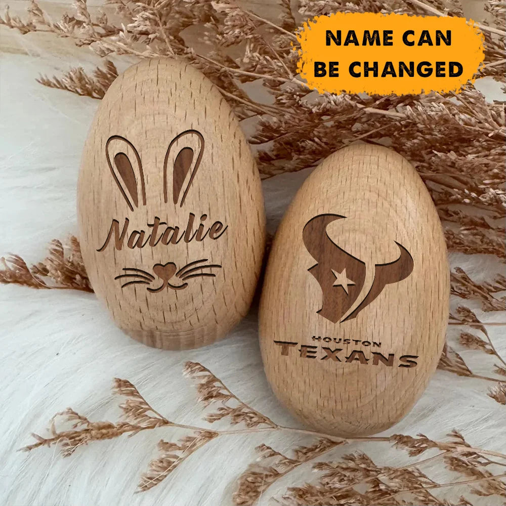 NFL Easter Wooden Egg Custom Any Name Gifts
