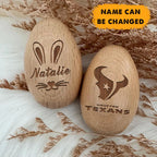 NFL Easter Wooden Egg Custom Any Name Gifts