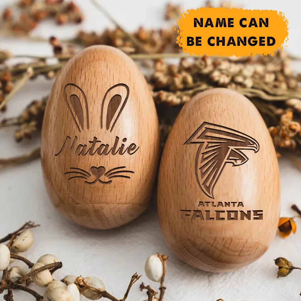 NFL Easter Wooden Egg Custom Any Name Gifts