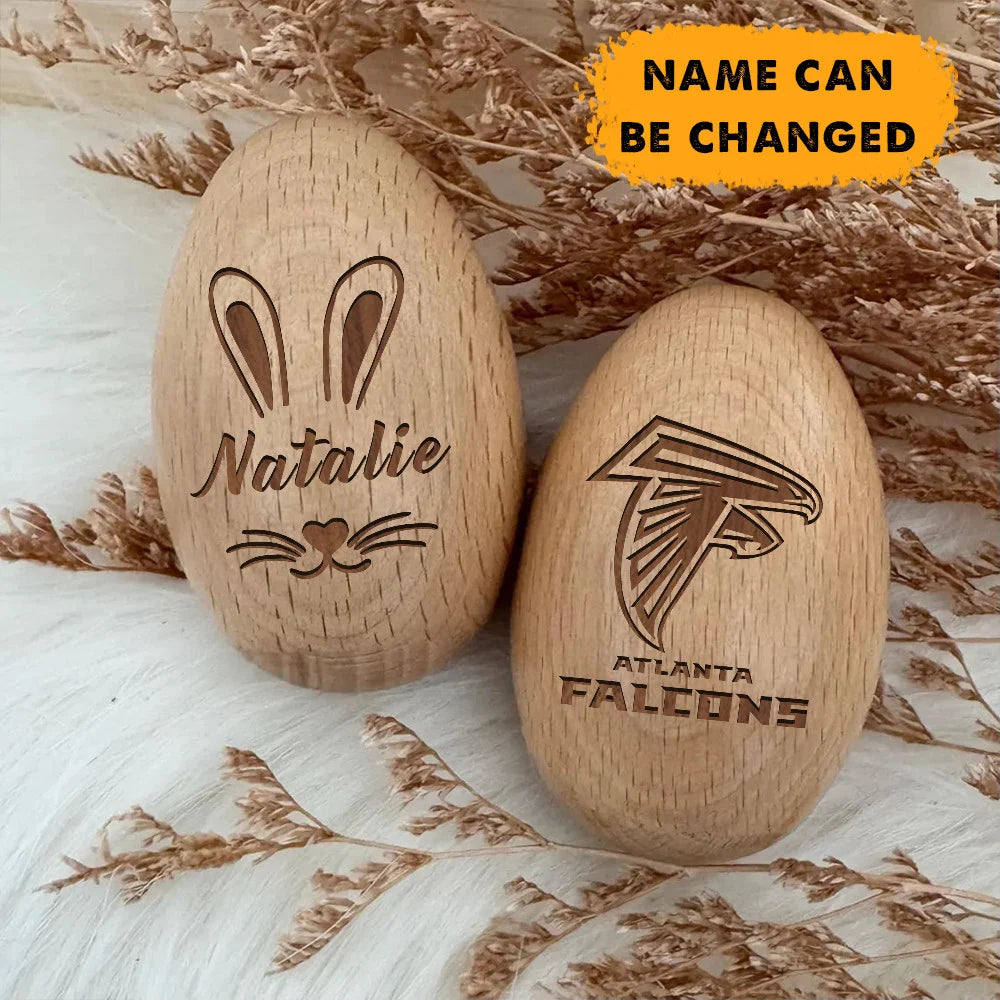 NFL Easter Wooden Egg Custom Any Name Gifts